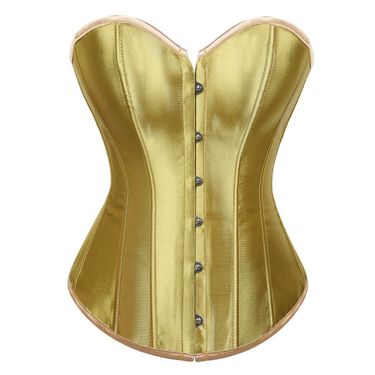 Vintage Satin Bustier Corset Top with Steel Boning