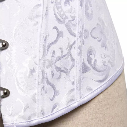 Overbust Corset with Steel Boning and Lace Trim