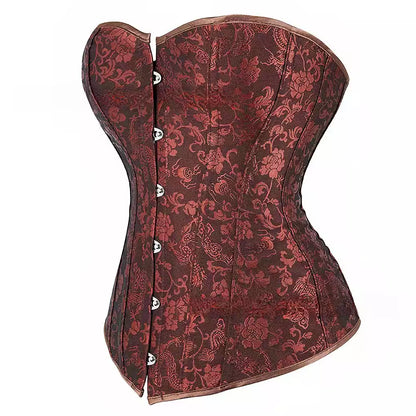 Overbust Corset with Steel Boning and Lace-Up Back