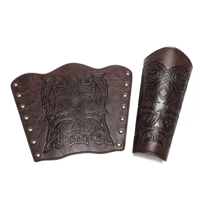 Medieval Renaissance Embossed Bracers Cosplay Prop