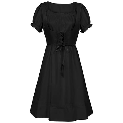 Women's Gothic Dress Victorian Era Ruffle Dress