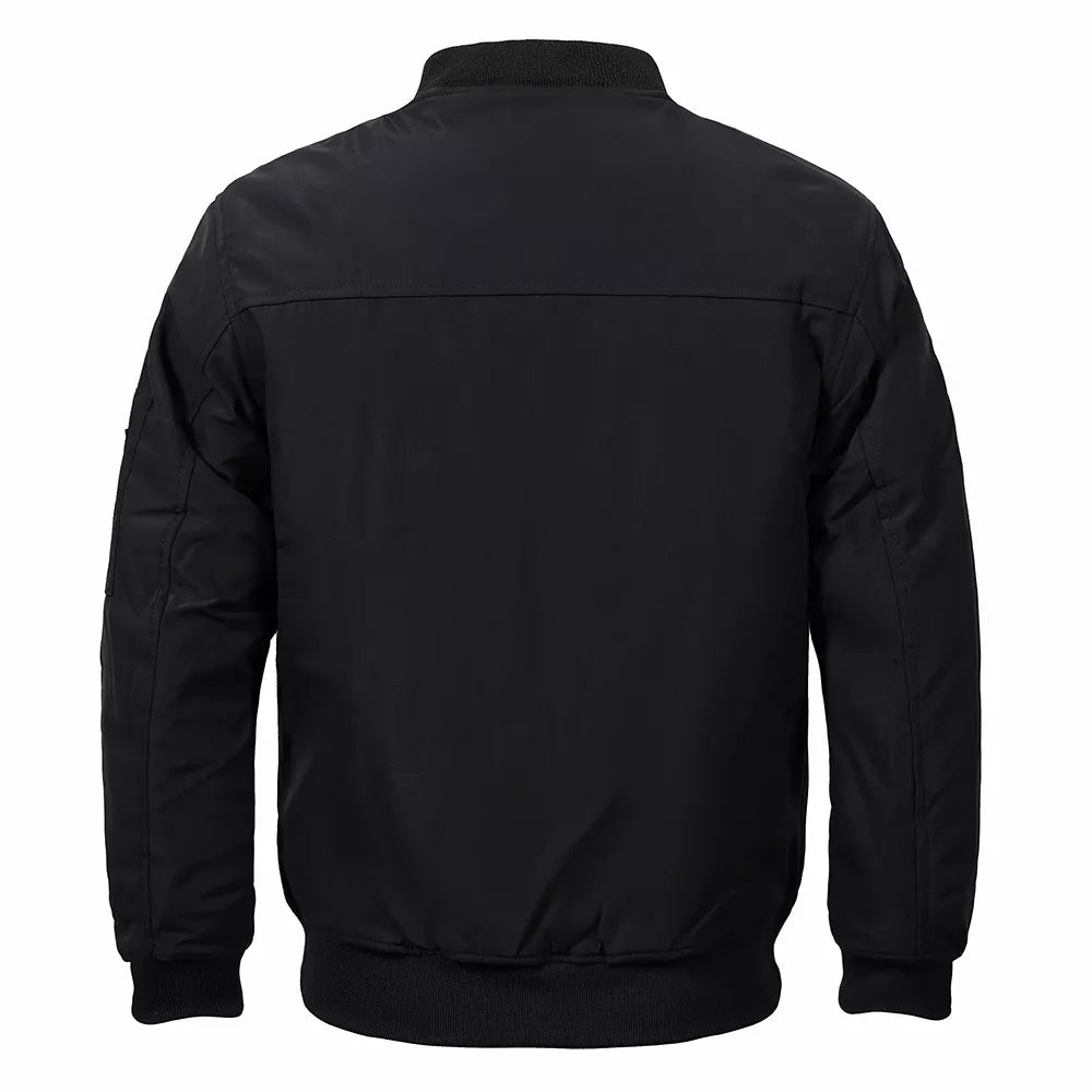 Men’s Stand Collar Flight Bomber Jacket