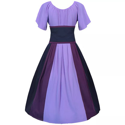 Women's Plus Size Medieval Color-Block Victorian Off-Shoulder Dress