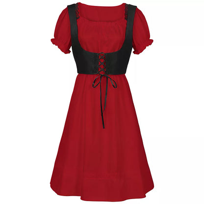 Women's Gothic Dress Victorian Era Ruffle Dress