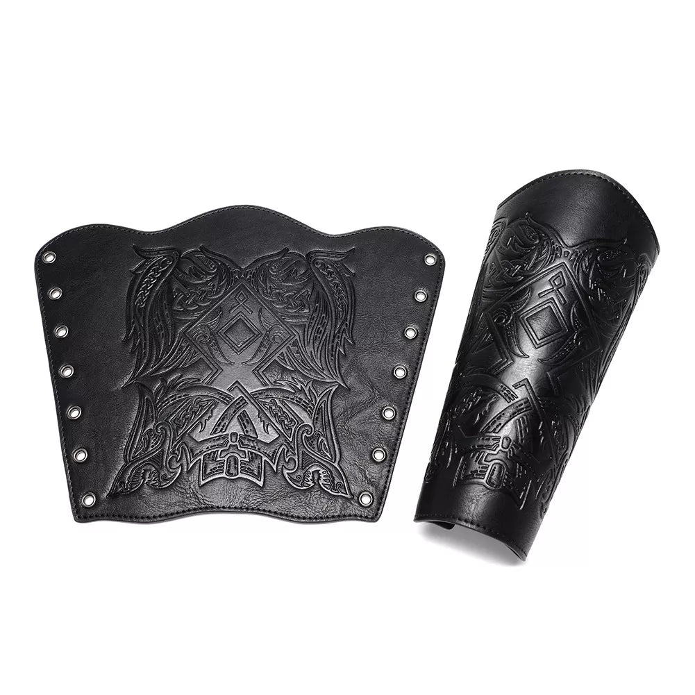 Medieval Renaissance Embossed Bracers Cosplay Prop