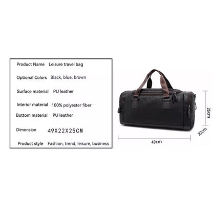 Large Capacity PU Leather Carry Bag