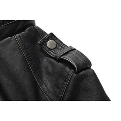 Mens Faux Leather Jacket Lightweight Fashion Motorcycle Leather Jackets Coat