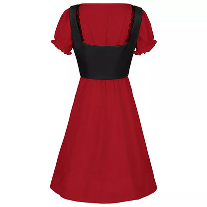 Women's Gothic Dress Victorian Era Ruffle Dress