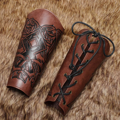 Medieval Renaissance Embossed Bracers Cosplay Prop