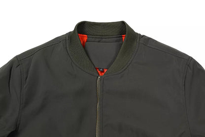 Men’s Stand Collar Flight Bomber Jacket