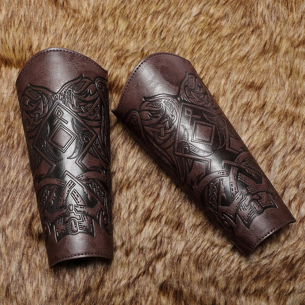 Medieval Renaissance Embossed Bracers Cosplay Prop