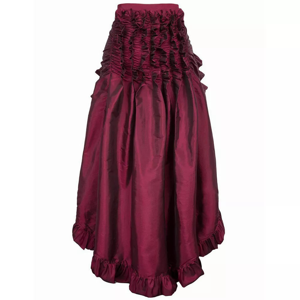 Women's Plus Size Steampunk Gothic Victorian Ruffle Pirate Wrap Skirt