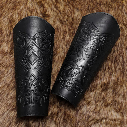 Medieval Renaissance Embossed Bracers Cosplay Prop