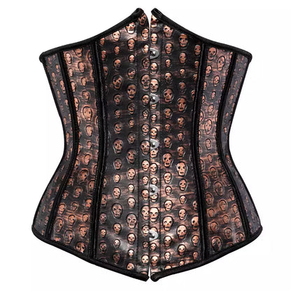 Renaissance Corset Top Underbust Corset with Steel Boning and Lace-Up Back