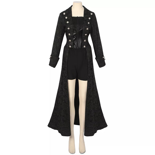 Women's Steampunk Coat Halloween Medieval Cosplay Jacket