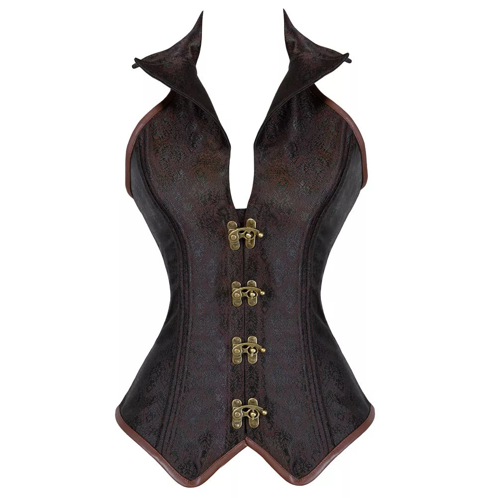 Renaissance Corset Overbust Corset with Brass Clasps