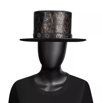 Steampunk Halloween Vintage Pattern Plague Doctor Magic Hat