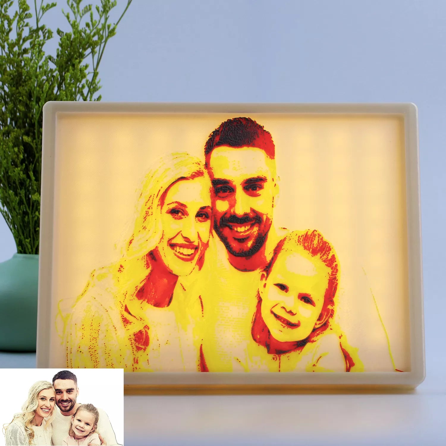 Custom Family Photo Frame with Light