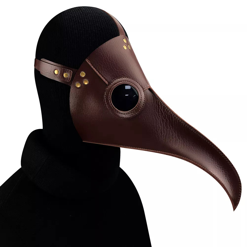 Steampunk PU Leather Plague Doctor Mask Halloween Prop