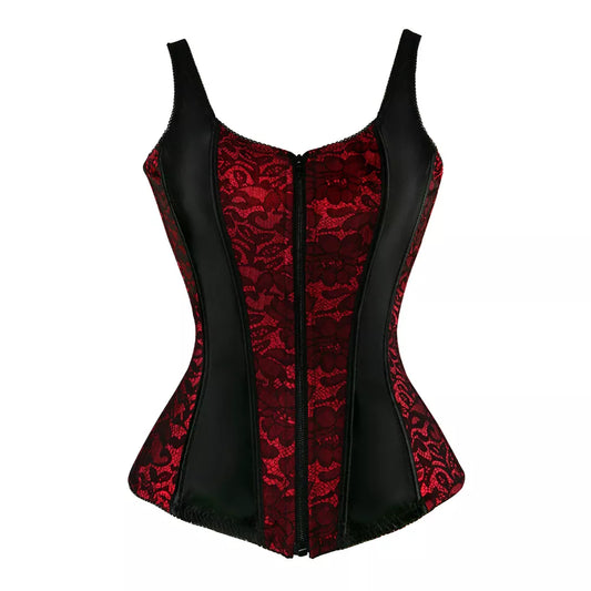 Vintage Corset Tops Overbust Corset with Shoulder Straps