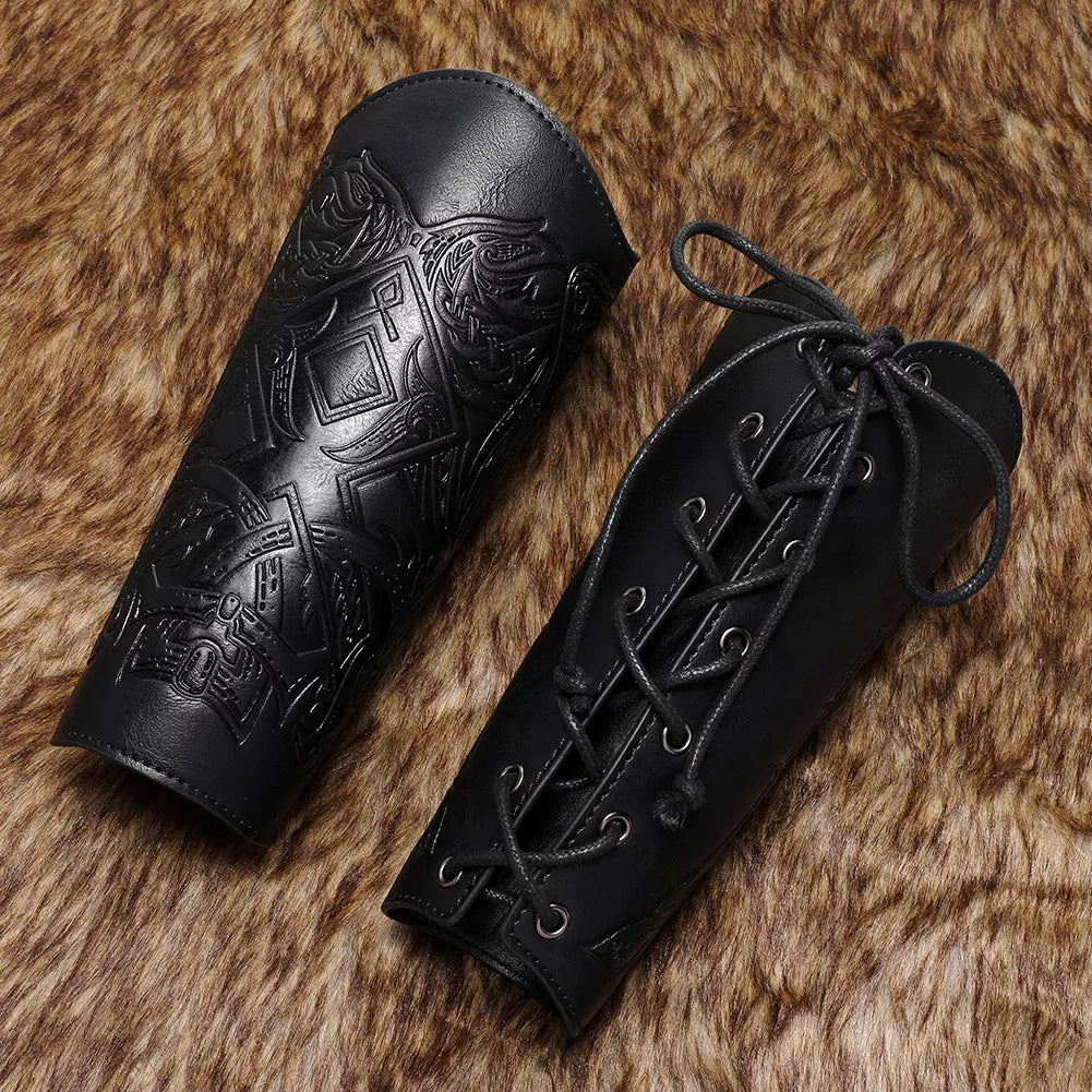 Medieval Renaissance Embossed Bracers Cosplay Prop