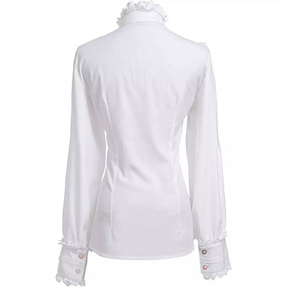 Women's Victorian Era Shirt Gothic Vintage Long Sleeve Blouse