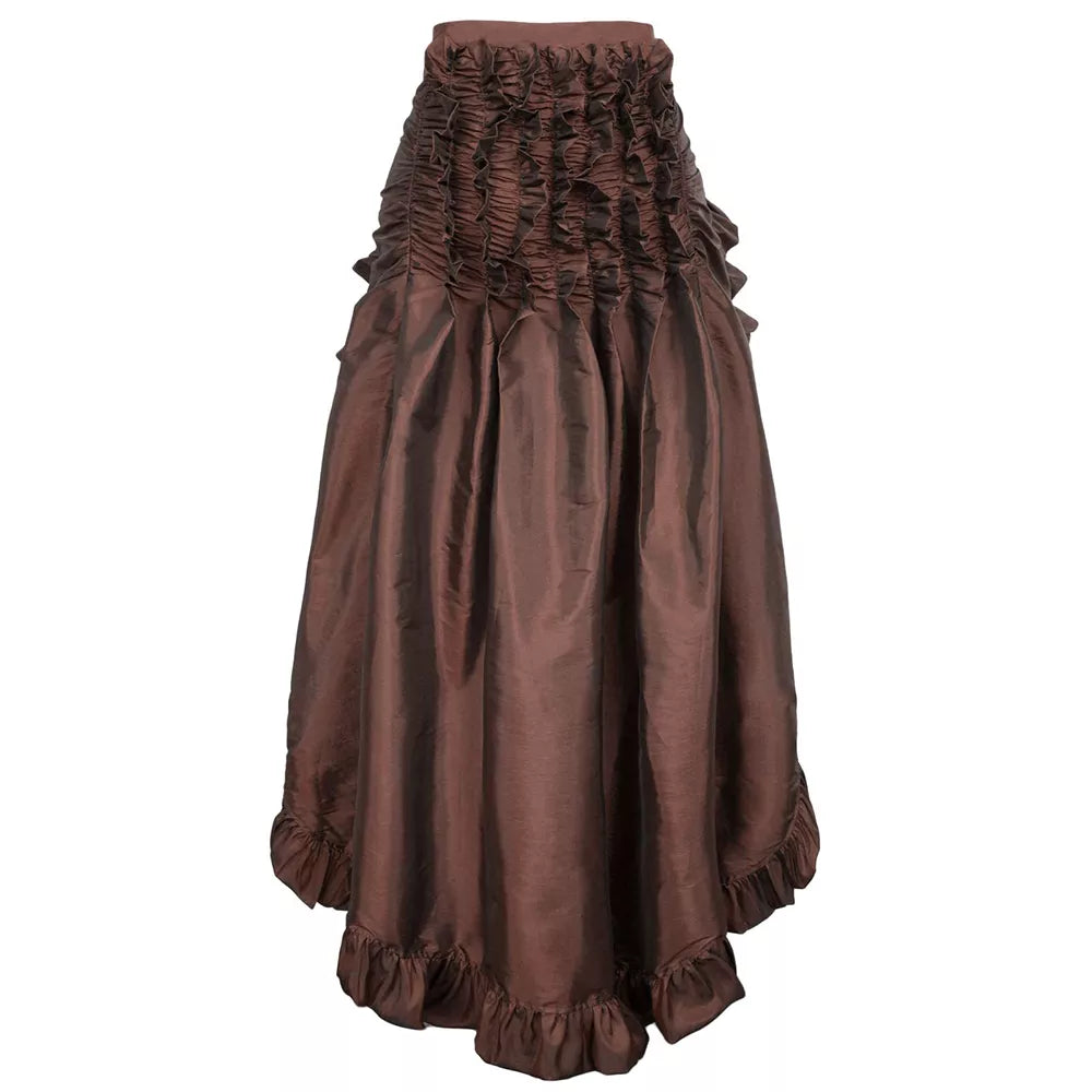 Women's Plus Size Steampunk Gothic Victorian Ruffle Pirate Wrap Skirt