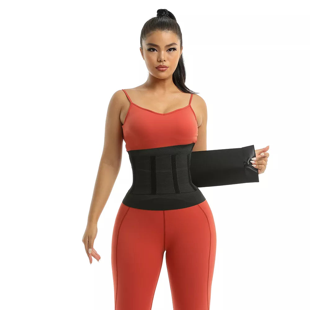 Removable Strap Zip-Up Sports Waist Trainer and Shapewear Belt