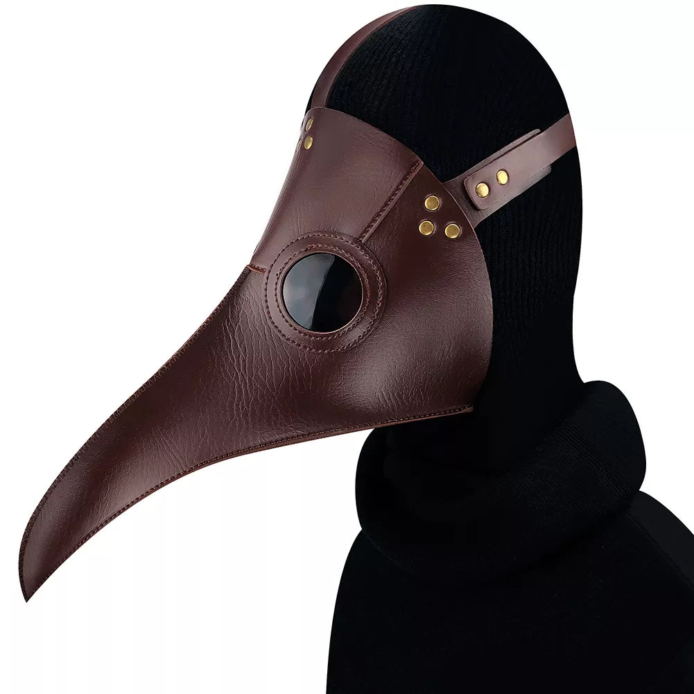 Steampunk PU Leather Plague Doctor Mask Halloween Prop