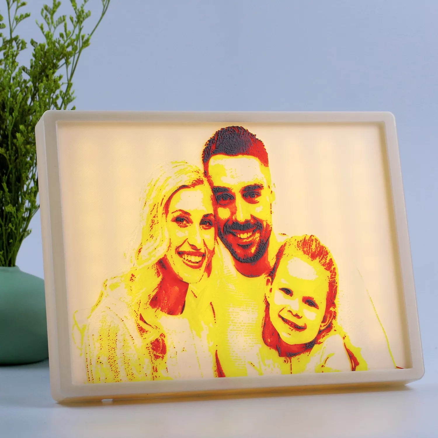 Custom Family Photo Frame with Light
