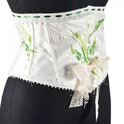 Renaissance Boned Lolita Waist Cincher with Bow Tie