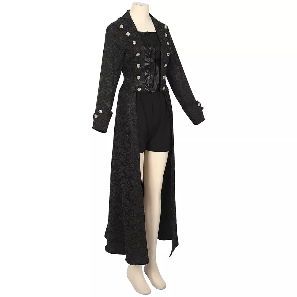 Women's Steampunk Coat Halloween Medieval Cosplay Jacket