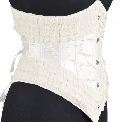 Renaissance 30cm Jacquard Waist Cincher with 5 Hooks and Lace-Up Closure