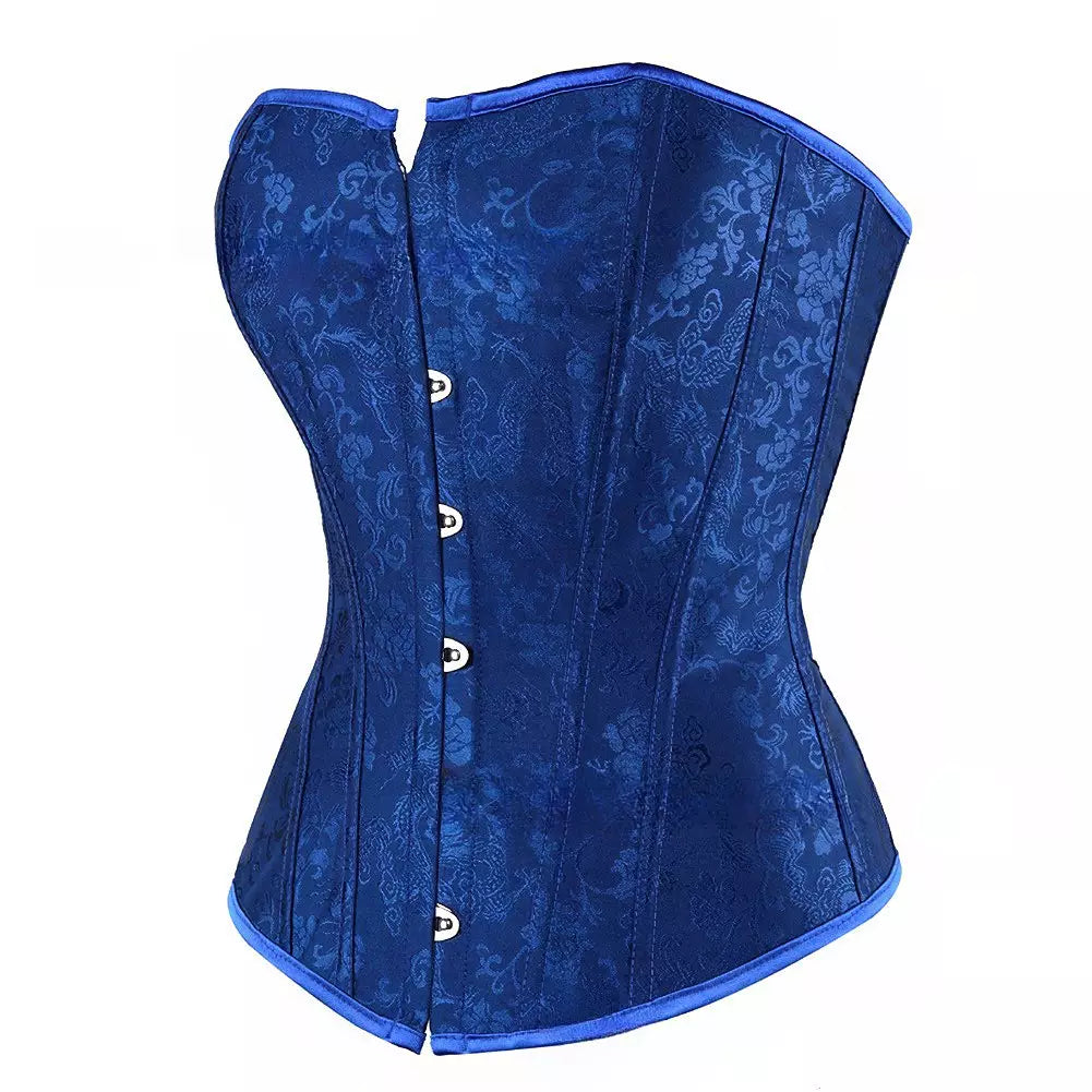 Overbust Corset with Steel Boning and Lace-Up Back