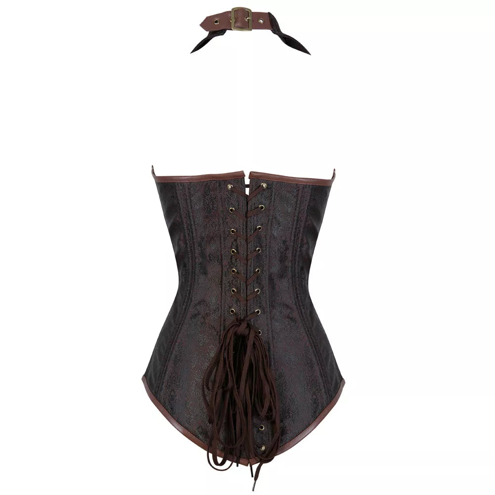 Renaissance Corset Overbust Corset with Brass Clasps