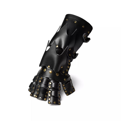 Steampunk Mechanical Arm Halloween Party PU Leather Decorative Five-Finger Gloves