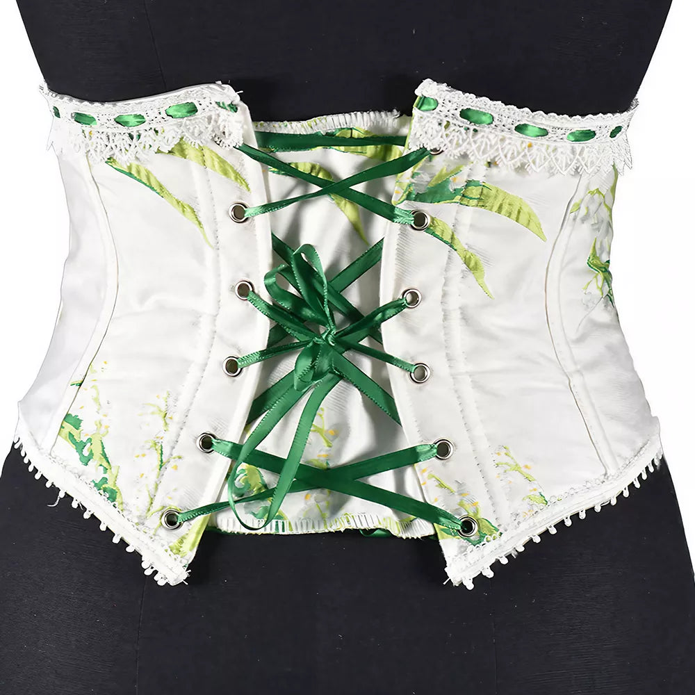 Renaissance Boned Lolita Waist Cincher with Bow Tie