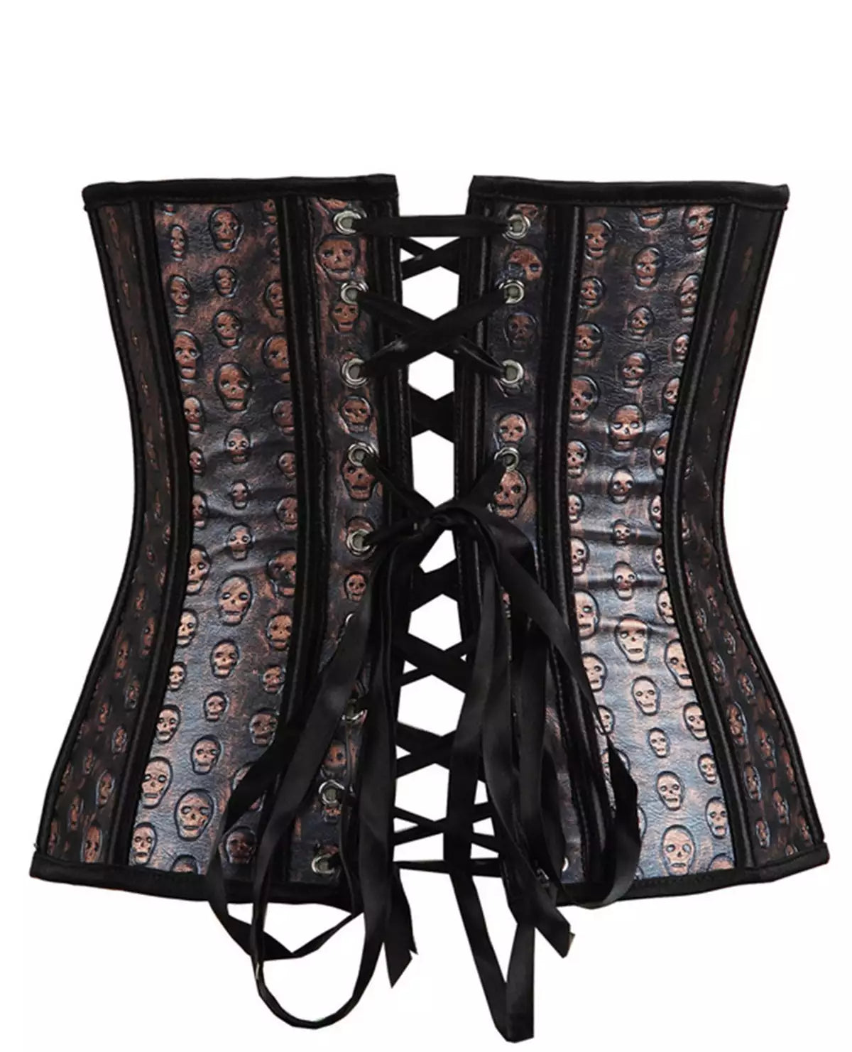 Renaissance Corset Top Underbust Corset with Steel Boning and Lace-Up Back