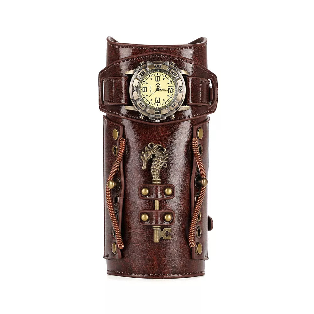 Medieval Vintage Steampunk Arm Cuffs Halloween Bracers Festival Party Arm Bands