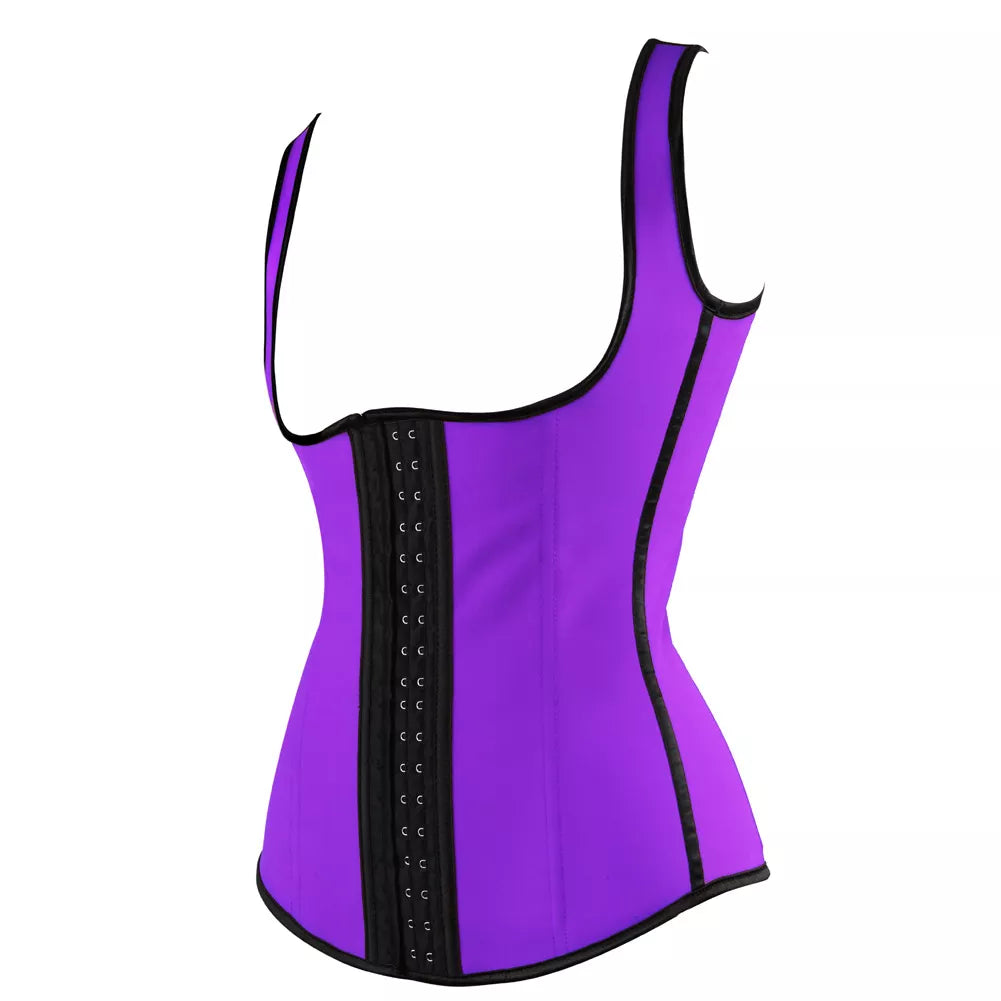 Waist Trainer Vest with Hook-and-Eye Closure and Shoulder Straps