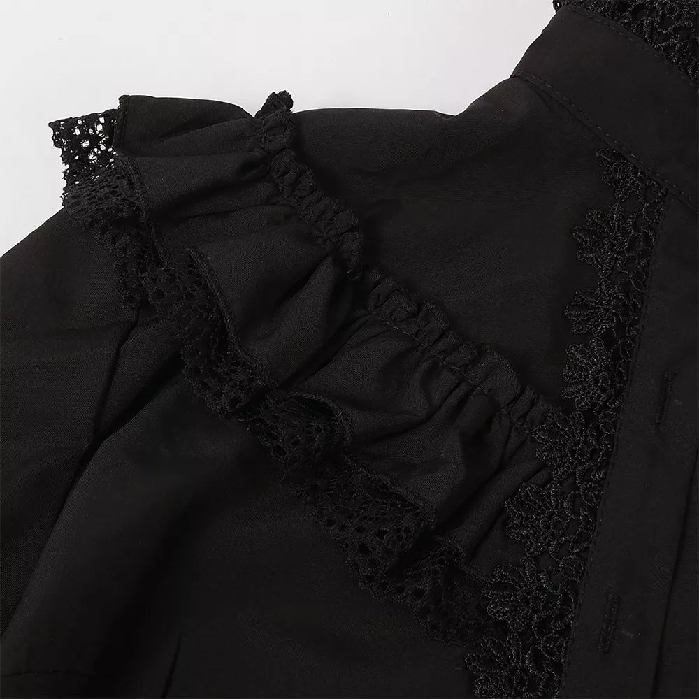 Women's Victorian Era Shirt Gothic Vintage Long Sleeve Blouse