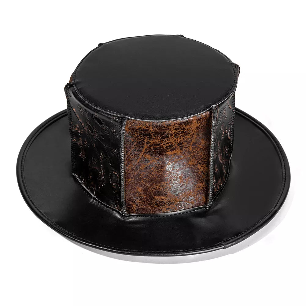 Steampunk Color Block Distressed Magic Hat Halloween Party Hat