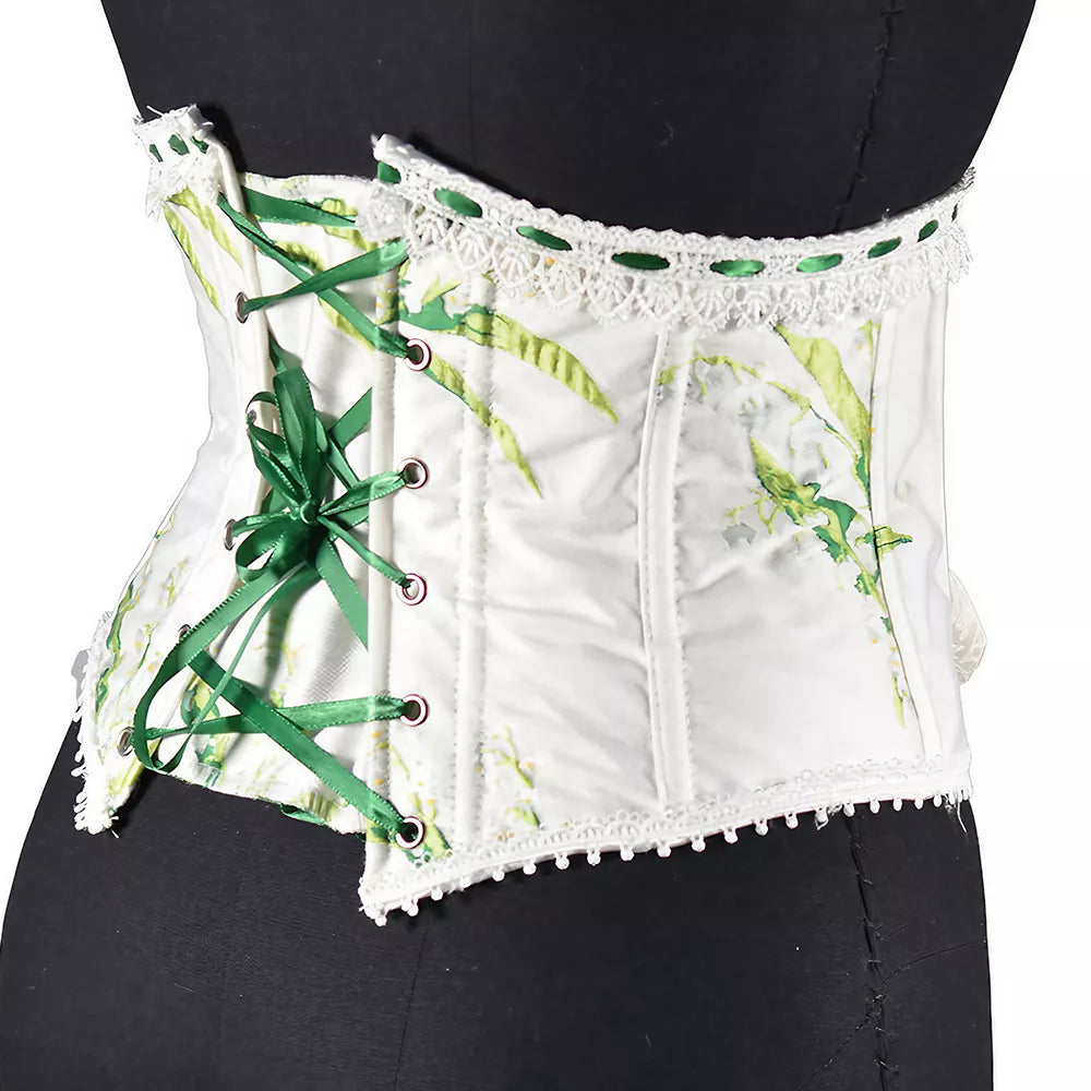 Renaissance Boned Lolita Waist Cincher with Bow Tie