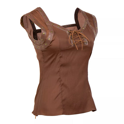 Women's Steampunk Gothic Sleeveless Top