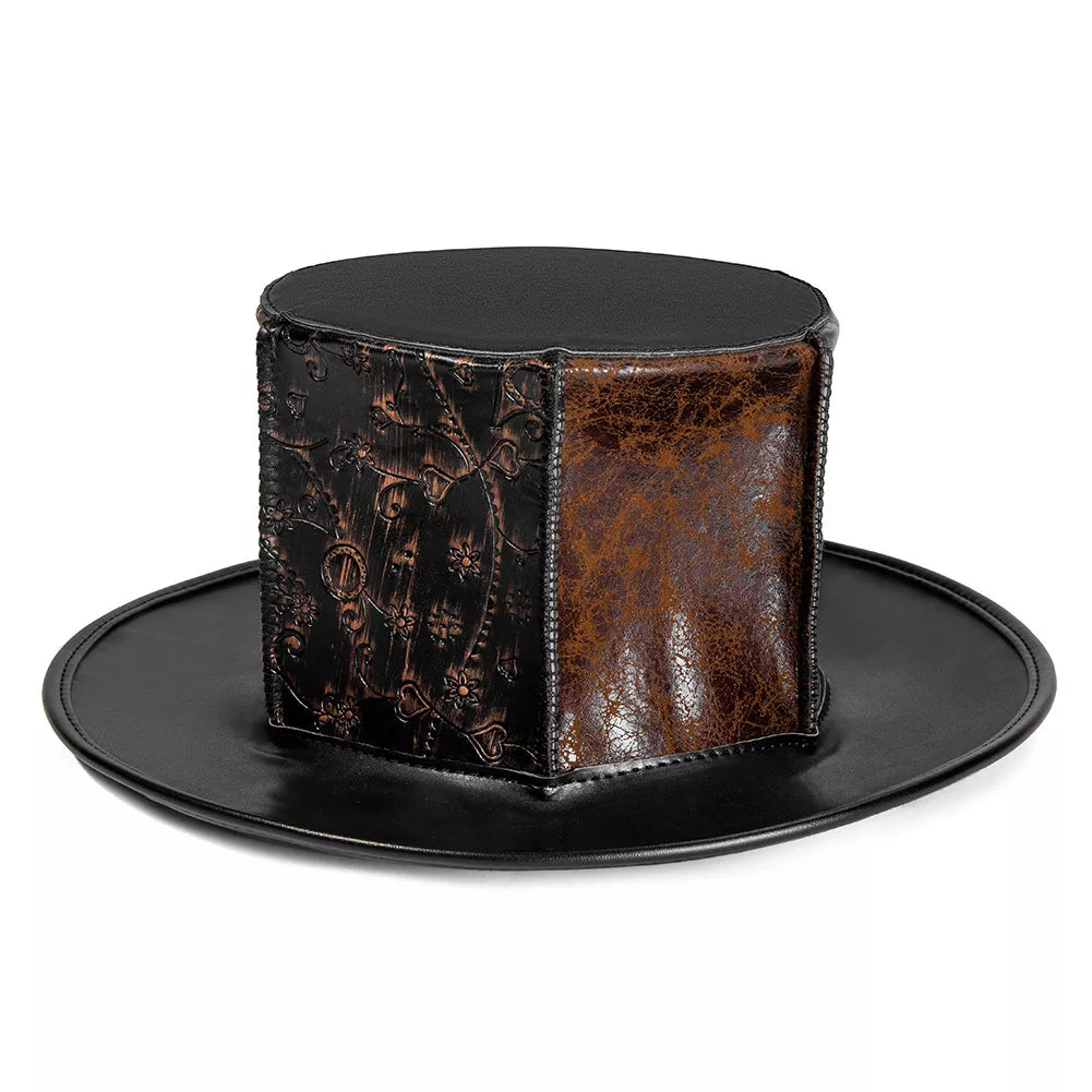 Steampunk Color Block Distressed Magic Hat Halloween Party Hat