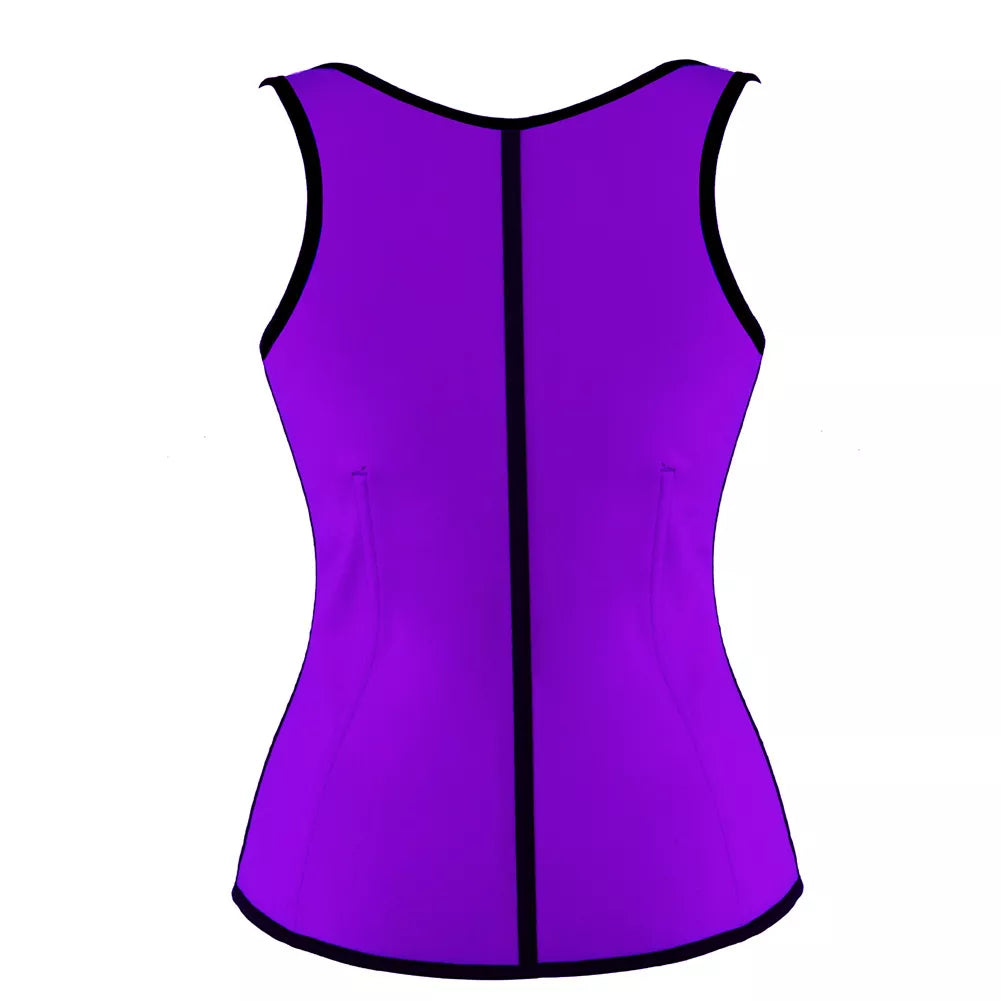 Waist Trainer Vest with Hook-and-Eye Closure and Shoulder Straps