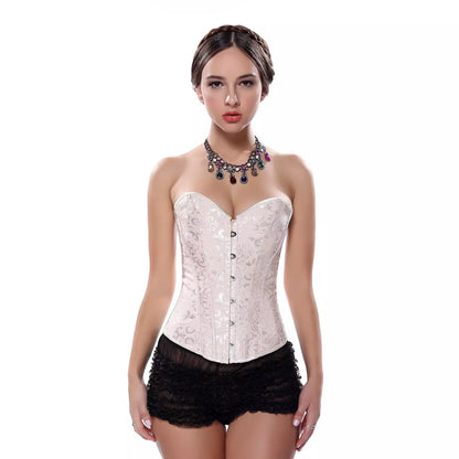 Steel Boned Corset with Lace-Up Back