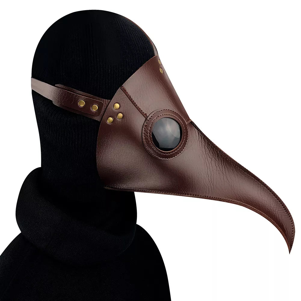 Steampunk PU Leather Plague Doctor Mask Halloween Prop