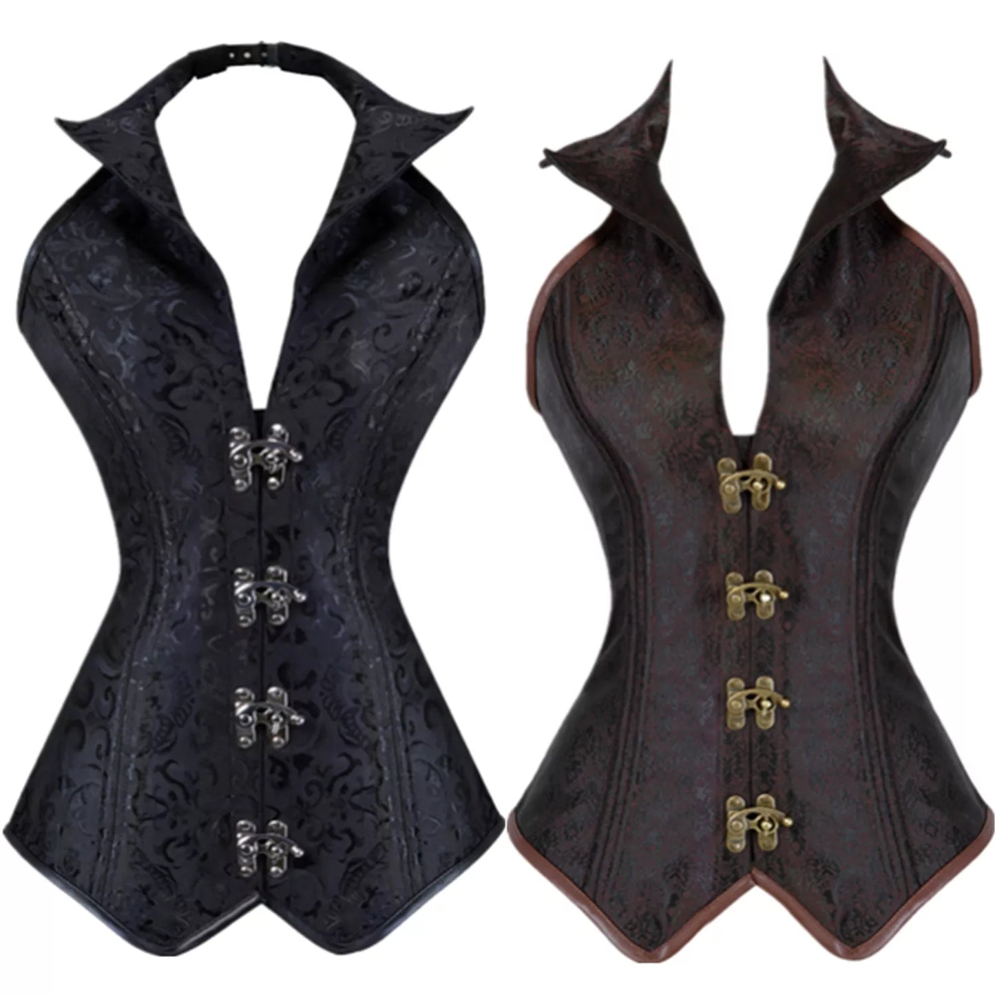 Renaissance Corset Overbust Corset with Brass Clasps