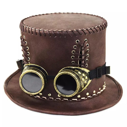 Halloween Party Cosplay Hat Steampunk Industrial Vintage Top Hat